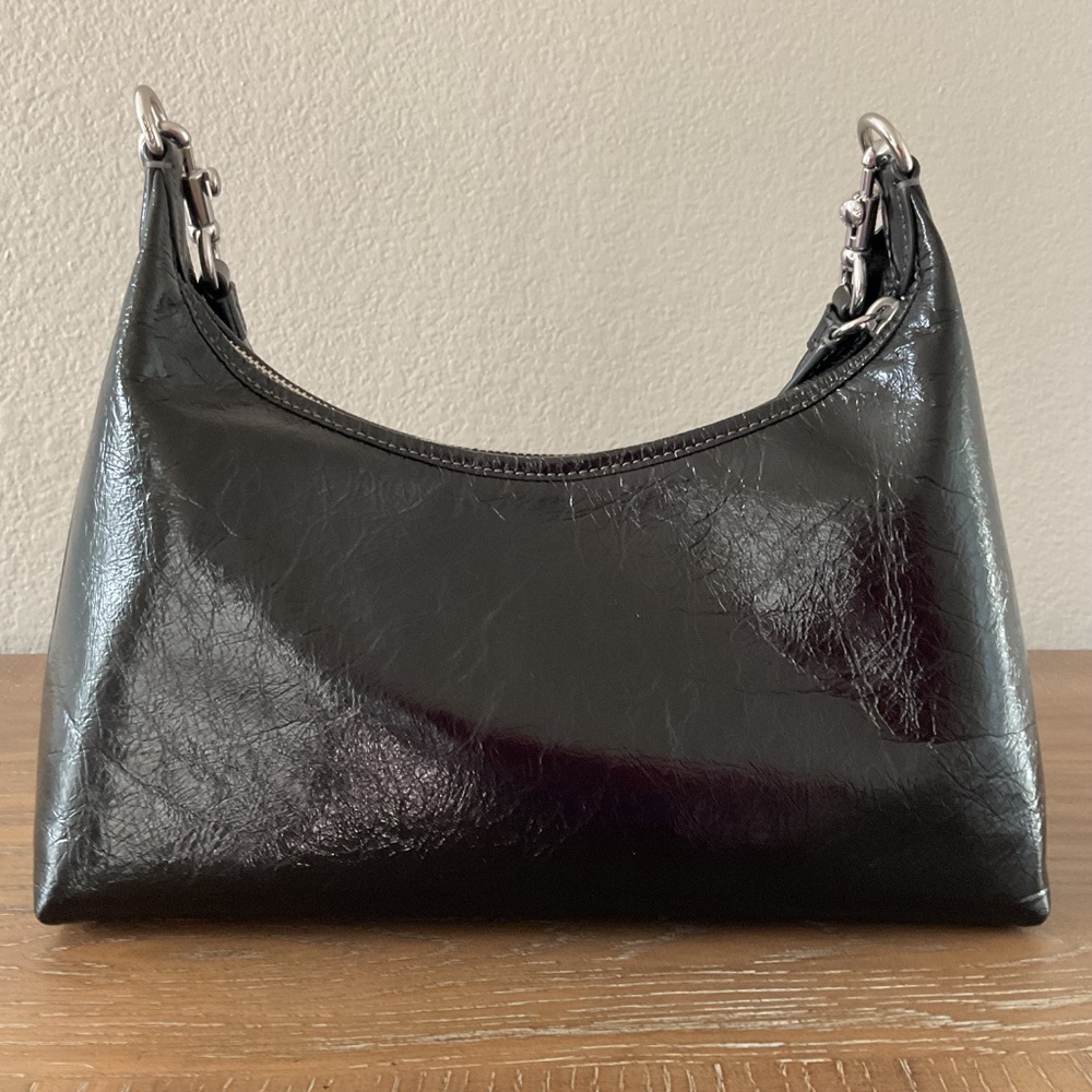 Coach Black Glazed Leather Juliet Shoulder Bag - Picture 5 of 12
